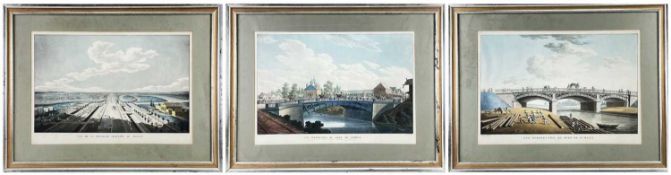 19TH CENTURY FRENCH SCHOOL set of three lithographic plates - military / engineering interest,