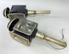 PAIR OF LATE 19TH / EARLY 20TH CENTURY COACH LAMPS electric converted, wall-brackets