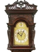 FINE LATE 19TH CENTURY 8-DAY MAHOGANY MUSICAL LONGCASE CLOCK, Maple & Co. Ltd, 10 1/2in floral