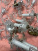 TWO PAIRS OF FANCY VENETIAN GLASS LIGHT FITTINGS for re-assembly and wall installationProvenance: