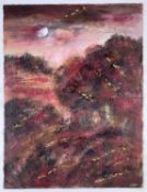 JANET ROGERS mixed media - mountain path with sty, signed and dated 2010, 76 x 58cmsComments: