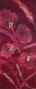 JANET ROGERS mixed media - semi abstract flower heads, signed and dated 2007, 73 x 32cmsComments: