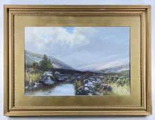 FREDERICK JOHN WIDGERY (British, 1861-1942) watercolour and gouache - expansive Highland landscape