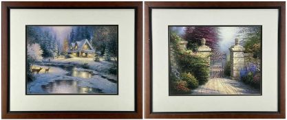 THOMAS KINKADE, ltd edn (AP225/770) giclee - The Open Gate, 30 x 40.5cm, and (AP126/385) Deer
