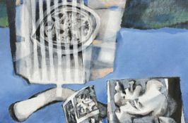 CYRIL FRADAN (South African-British, 1928-1997) oil on canvas - abstract, signed on back (