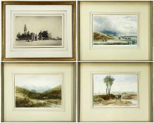 SIDNEY TUSHINGHAM (1884-1968), etching - civic buidings, signed in pencil, (pl) 29 x 45cm; and three