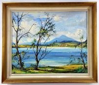 ATTRIBUTED TO KENNETH WEBB FRSA (Irish, b. 1927) oil on canvas - titled verso 'Muckish Mt. from