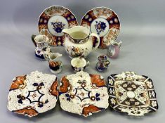 GAUDY WELSH, JAPANESE IMARI, and similarly decorated table ware, a mixed quantity