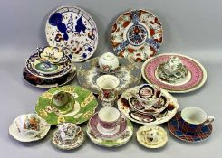 19TH CENTURY & LATER DECORATIVE POTTERY & PORCELAIN - to include unusual patterned Gaudy Welsh,