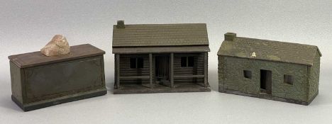DINORWIC SLATE QUARRY MINIATURE MODELS (3) - to include a cabin with verandah, 9.5cms H, 14.75cms W,