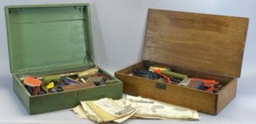 MECCANO - two vintage boxes with comprehensive contents