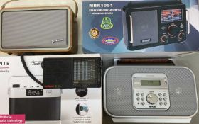 HIFI & AUDIO EQUIPMENT - modern radio assortment including boxed and DAB