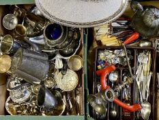 HALLMARKED SILVER, EPNS and other metalware, table cutlery and household goods to include a 9.5cms