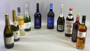 SPARKLING & OTHER TABLE WINES, Harveys Bristol Cream and Sherry, ETC - 10 bottles