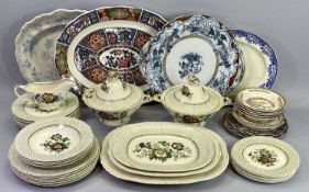 MASONS PAYNSLEY PATTERN PART DINNER SERVICE, 29 pieces and mixed other Victorian and later