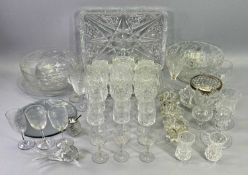 CUT CRYSTAL & OTHER GLASSWARE COLLECTION to include dressing table items, fruit bowls, drinking