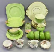 COLOURFUL TEA & TABLEWARE - a mixed group to include a Carlton ware toast rack, Royal Winton