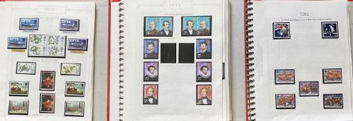 STAMPS - three albums of commemorative mint and used, 1924 - 1992 (good face value)