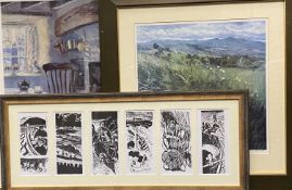 KEITH ANDREW limited edition print (199/850) - interior scene, blind stamped and signed in pencil,