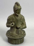 WILLYS-KNIGHT CAR/BONNET MASCOT - modelled as a Knight in armour, American circa 1928, 13.5cms H