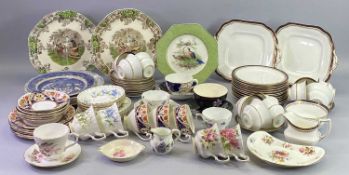 MIXED TEA & TABLEWARE - to include an Aynsley blue and gilt part teaset, 40 pieces, Royal Albert '