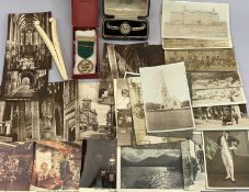 CHESTER 9CT GOLD CASED LADY'S BRACELET WRISTWATCH & OTHER COLLECTABLES GROUP - the watch dated 1933,