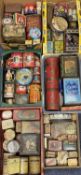 VINTAGE DECORATIVE TINS - a large collection including commemorative, toffee, tea, biscuit, other