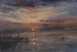 WILLIAM SELWYN artist's proof - titled 'Machlud, Caernarfon', signed in pencil, 59 x 79cms including