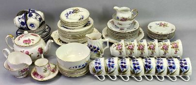 VICTORIAN & LATER MIXED TEAWARE including 'Hiller & Co' Windsor china, Royal Albert 'American