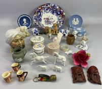 CABINET COLLECTABLES & OTHER ORNAMENTAL WARE - to include miniature character jugs, Wedgwood
