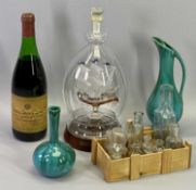 MIXED COLLECTABLES GROUP - to include a 1979 bottle of Chateau Black & Decker wine, glass form 'ship