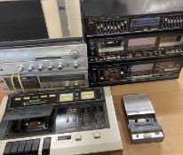 HIFI & AUDIO EQUIPMENT - separates to include Sharp stereo tuner, Sharp stereo tape deck, Fisher