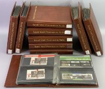 STAMPS - Royal Mail presentation packs of mint stamps, ten binders (high face value)