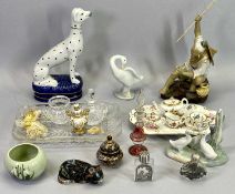CABINET COLLECTABLES & ORNAMENTS GROUP - to include Hammersley & Co miniatures, glass and other