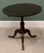 GEORGIAN CIRCULAR TILT TOP TRIPOD TABLE, 69cms H, 75cms diameter
