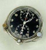 JAEGER 'TEMPS DU MARCHE' (TIME OF TRIP) 8-DAY DASHBOARD CHRONOGRAPH, Swiss made, 12-hour black