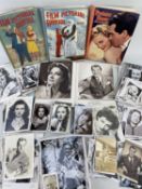 COLLECTION OF 'SILVER SCREEN' HOLLYWOOD MOVIE MEMORABILIA, including publicity studio photographs,
