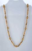 9CT GOLD SPIRAL & SPHERE LINK CHAIN, 41cms long, 11.0gms Provenance: private collection Bridgend