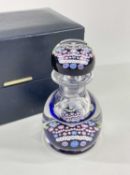 ELIZABETH II SILVER JUBILEE CASED WHITEFRIARS LIMITED EDITION MILLEFIORI INKWELL & STOPPER, 1977,
