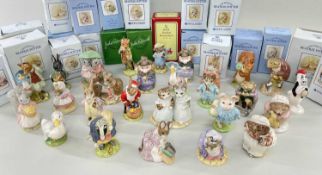 TWENTY-SEVEN BESWICK & ROYAL ALBERT BEATRIX POTTER FIGURES, all with boxes, including 'This little