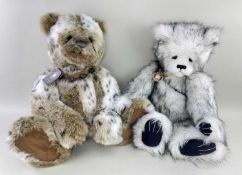 2 CHARLIE BEARS - 'Captain Snuggleton', CB141461, mottled white and brown, bells, 66cm h; and '