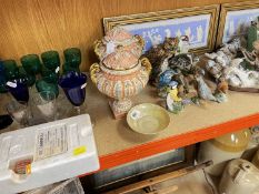 CHARITY LOT: ASSORTED COLLECTIBLES, including Ruskin porcelain lustre dish, EPNS tea set,