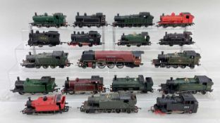 ASSORTED 00/H0 GAUGE STEAM LOCOS, including six tank locos in GWR green livery, and Duchess of