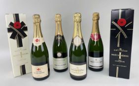 ASSORTED CHAMPAGNE, comprising 2x Moet et Chandon Imperial 150th Anniversary (boxed), 1x Louis