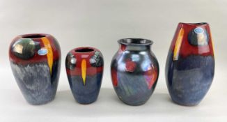 POOLE POTTERY comprising 'Infusion' Manhattan vase (26cms high), 'Infusion' concave vase (17cms