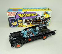 CORGI TOYS: boxed 267 Batmobile with Batman & Robin, secret instructions, mostly unused missiles