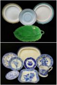 GROUP OF 19TH CENTURY WELSH POTTERY, comprising late 18th / early 19th Century pearlware plates, one