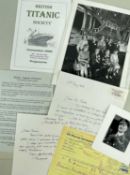 TITANIC INTEREST: 1986 phtograph of 7 Titanic survivors, autogrpahed by Bertram Dean & Eva Hart,