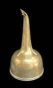 GEORGE IV SILVER WINE FUNNEL, Emes & Barnard, London 1825, with engraved crest, ribs to spout,