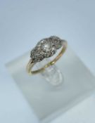 18CT GOLD DIAMOND CLUSTER RING, ring size Q, 3.6gms Provenance: deceased estate Carmarthenshire,